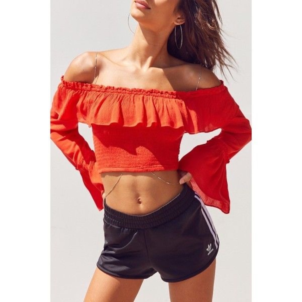 UO Kimchi Blue Crop Top with bell sleeves  (L)